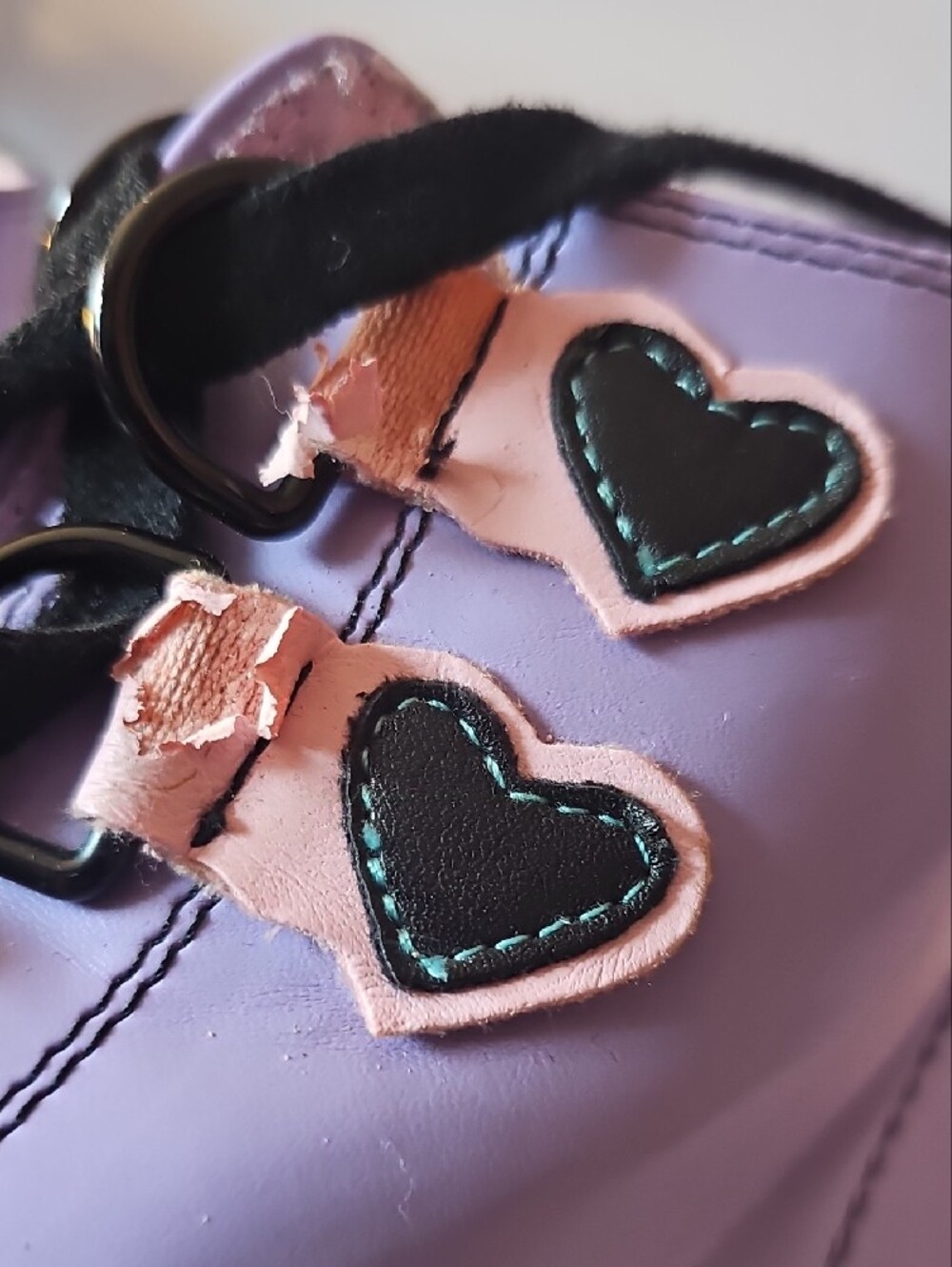 Lavender High-Top Sneakers with Mint Toe and Pink Accents - STRANGE CVLT - Picture 11 of 14